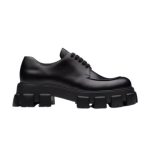 PRADA MONOLITH BRUSHED LEATHER LACE-UP SHOES – PRS060