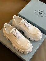 PRADA MONOLITH BRUSHED LEATHER LACE-UP SHOES – PRS061