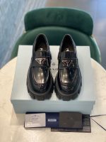 PRADA MONOLITH BRUSHED LEATHER LOAFERS – PRS034