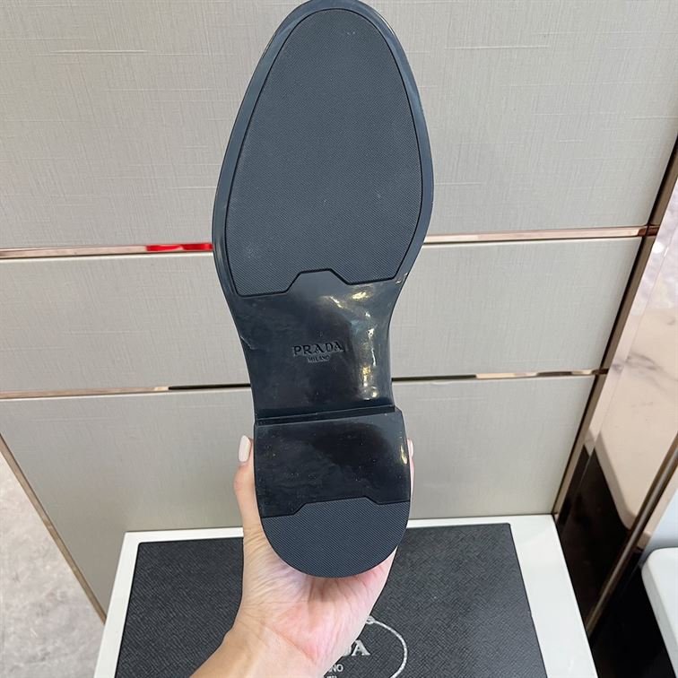 PRADA MONOLITH BRUSHED LEATHER OXFORD SHOES – PRS040