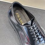 PRADA MONOLITH BRUSHED LEATHER OXFORD SHOES – PRS040