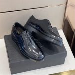 PRADA MONOLITH BRUSHED LEATHER OXFORD SHOES – PRS040