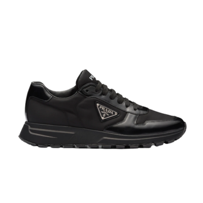 PRADA PRAX 01 RE-NYLON AND BRUSHED LEATHER SNEAKERS – PRS027