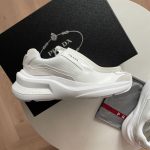 PRADA SYSTEME BRUSHED LEATHER SNEAKERS – PRS048