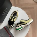 PRADA SYSTEME BRUSHED LEATHER SNEAKERS – PRS049