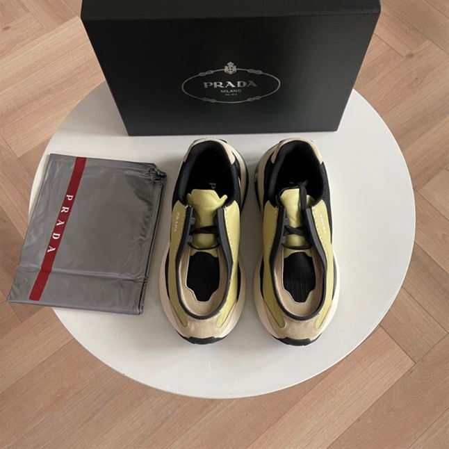 PRADA SYSTEME BRUSHED LEATHER SNEAKERS – PRS049