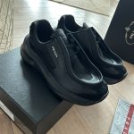 PRADA SYSTEME BRUSHED LEATHER SNEAKERS – PRS050