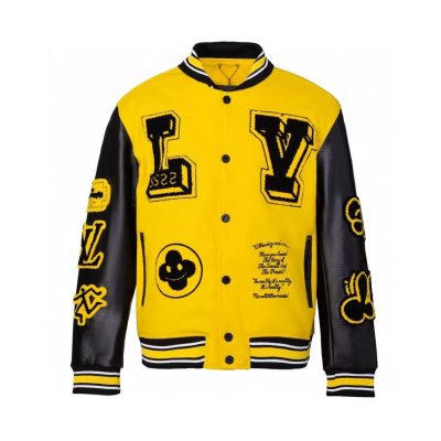 Louis Vuitton 2022SS Cruise Runway Yellow & Black Varsity Jacket