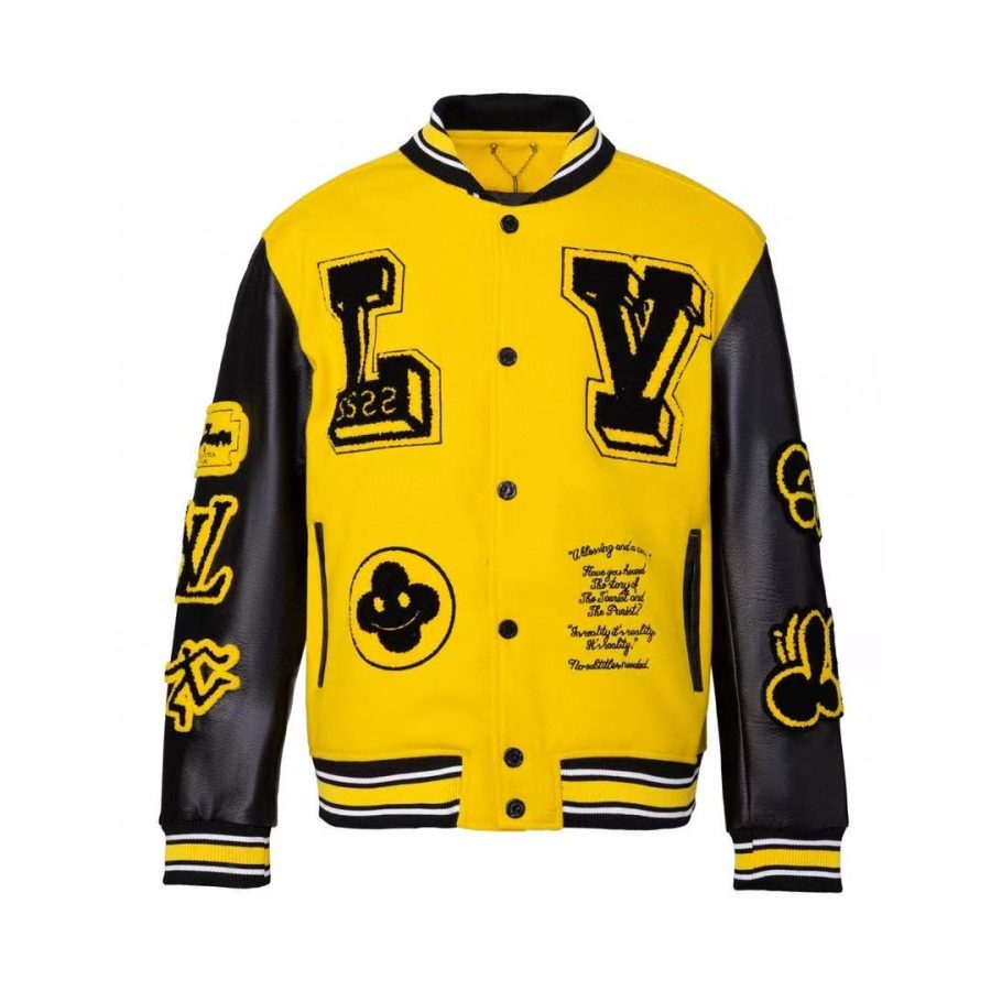 Louis Vuitton 2022SS Cruise Runway Yellow & Black Varsity Jacket