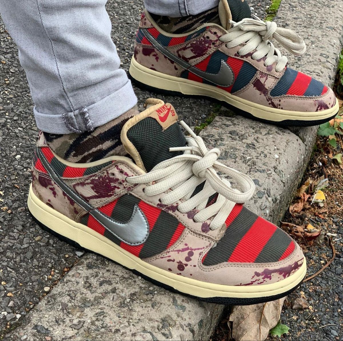 Nike SB Dunk Low Pro ‘Freddy Krueger’ photo review
