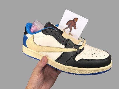 Air Jordan 1 Retro Low x Fragment Design x Travis Scott x ‘Sail Black Military Blue’ photo review