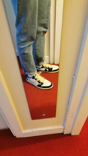 Air Jordan 1 Retro Low x Fragment Design x Travis Scott x ‘Sail Black Military Blue’ photo review